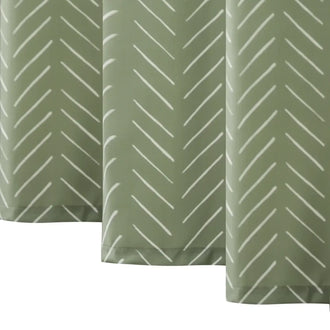 Solid Herringbone Waterproof Shower Curtain - Jinchan Home
