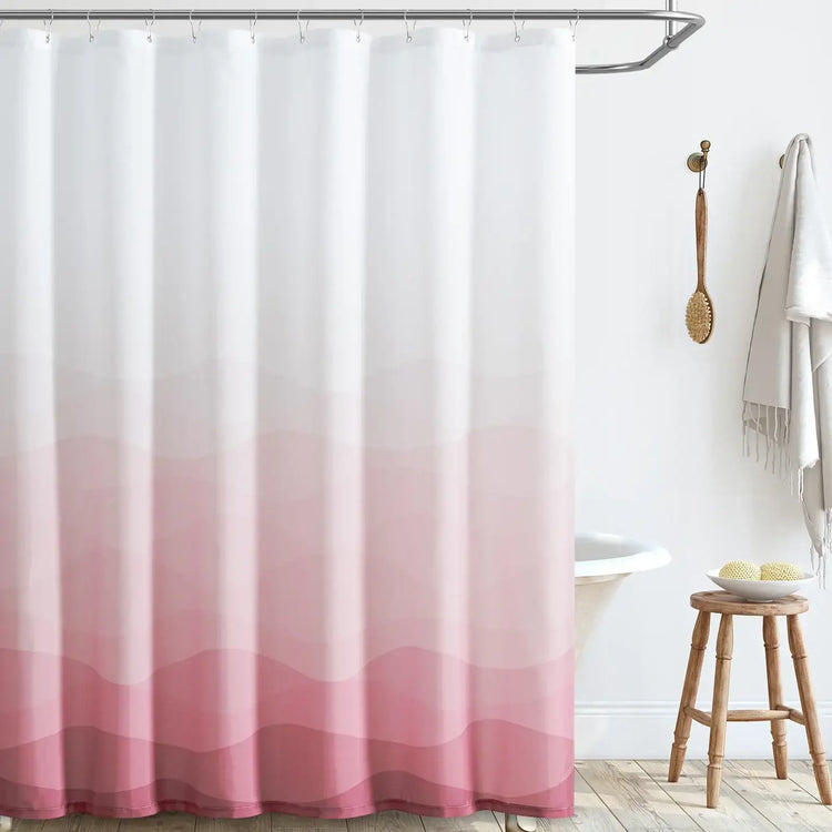 Soft Ombre Ripple Shower Curtain - Jinchan Home