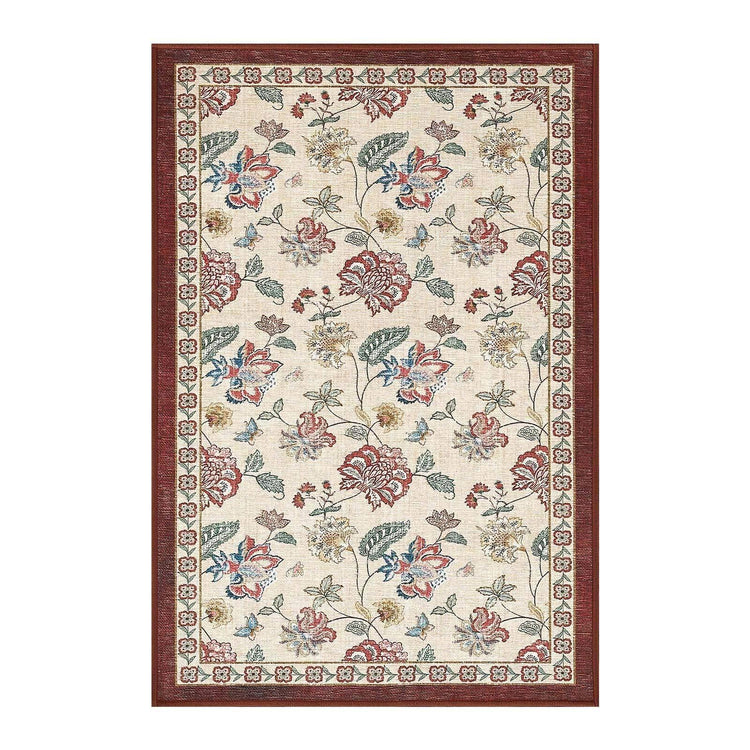 Vintage Floral Butterfly Botanical Area Rug - Jinchan Home