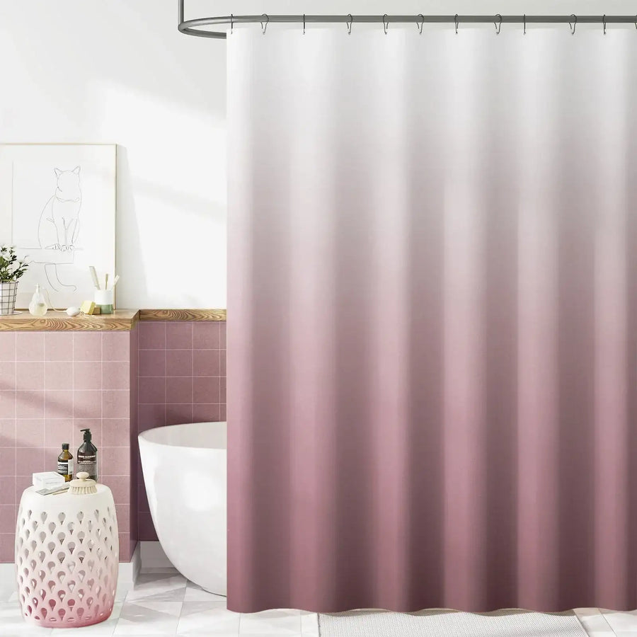 Smooth Gradient Tone Shower Curtain - Jinchan Home