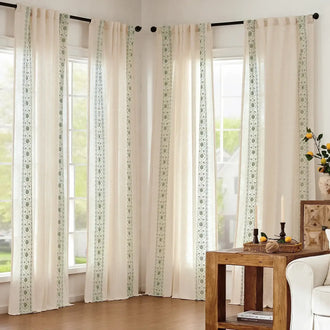 
                    
                      Floral Embroidered Linen Blend Curtains - Jinchan Home
                    
                  
