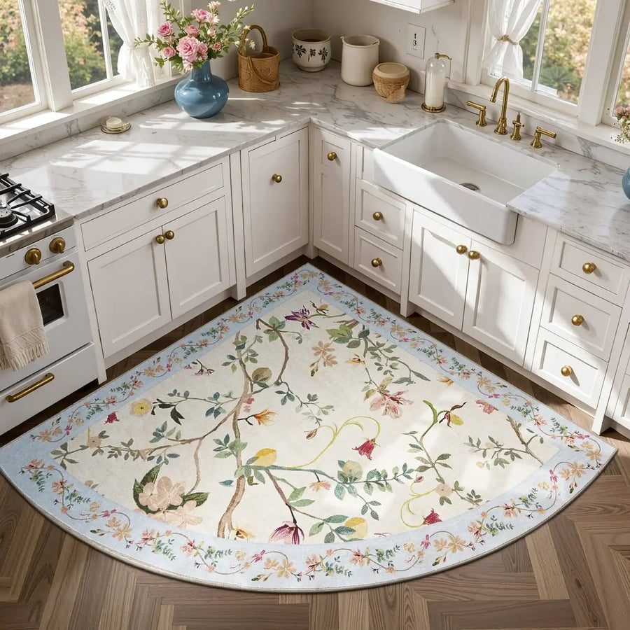 Floral Vine Rug - Jinchan Home