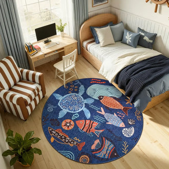 
                    
                      Underwater Folk Art Kids Rug - Jinchan Home
                    
                  