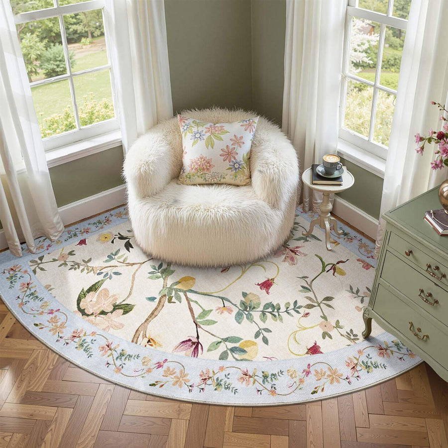 Floral Vine Rug - Jinchan Home