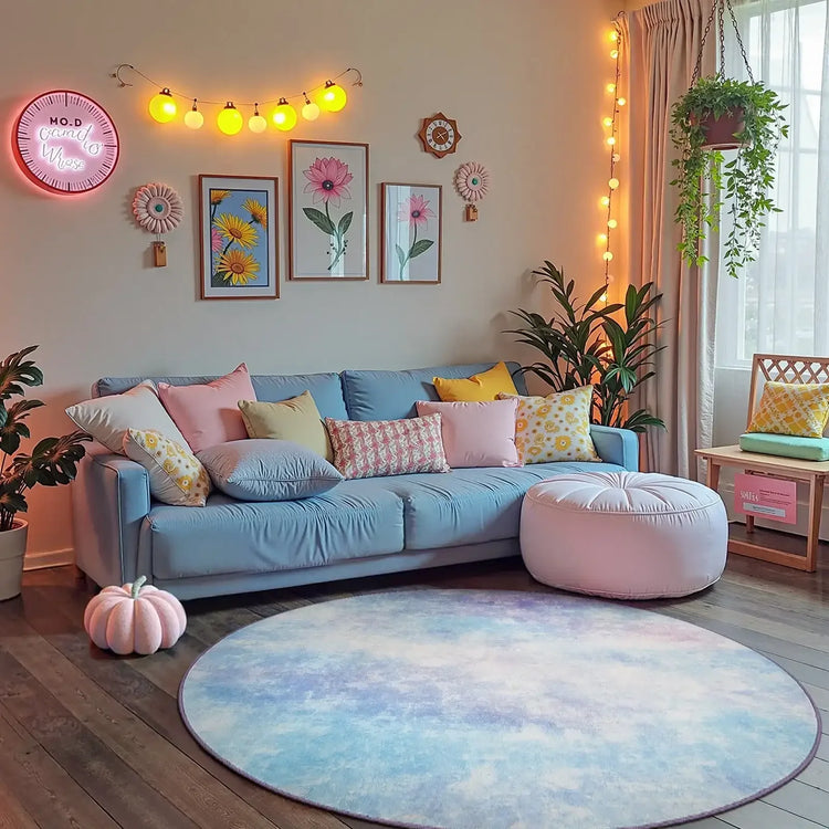 Dreamy Pastel Watercolor Rug - Jinchan Home