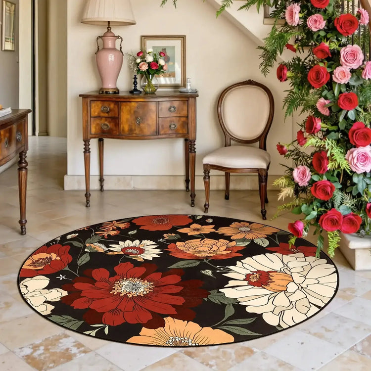 Vintage Floral Area Rug - Jinchan Home