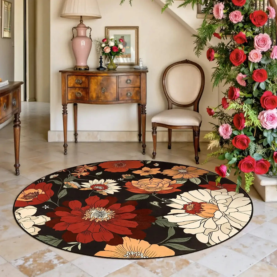 Vintage Floral Area Rug - Jinchan Home