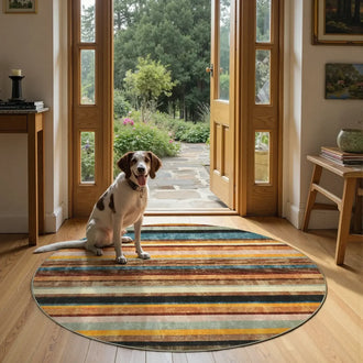 
                    
                      Vintage Warm-Tone Striped Indoor Rug Doormat - Jinchan Home
                    
                  