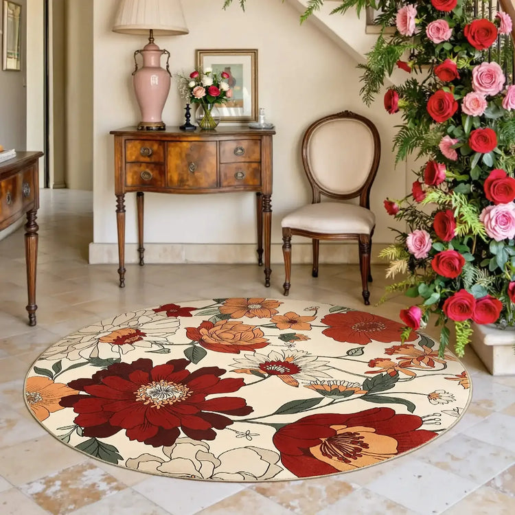 Vintage Floral Area Rug - Jinchan Home
