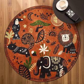 
                    
                      Boho Aesthetic Tropical Animal Doodle Rug - Jinchan Home
                    
                  