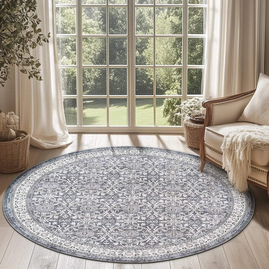All Over Floral Pattern Vintage Persian Medallion Rug - Jinchan Home
