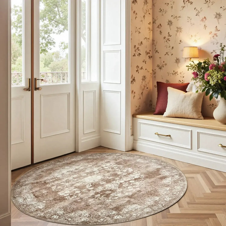 Faded Persian Medallion Area Rug - Jinchan Home