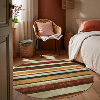 
                    
                      Vintage Warm-Tone Striped Indoor Rug Doormat - Jinchan Home
                    
                  