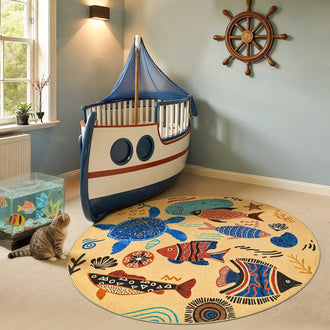
                    
                      Underwater Folk Art Kids Rug - Jinchan Home
                    
                  