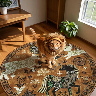 
                    
                      Boho Tribal Woodland Animal Rug - Jinchan Home
                    
                  