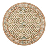 Vintage Floral Polypropylene Area Rug - Jinchan Home