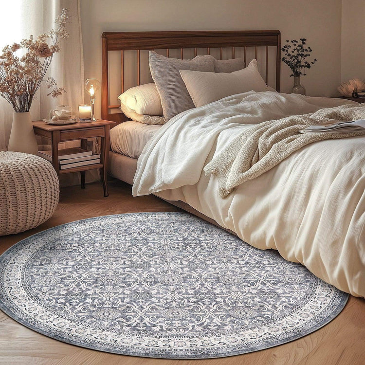 All Over Floral Pattern Vintage Persian Medallion Rug - Jinchan Home