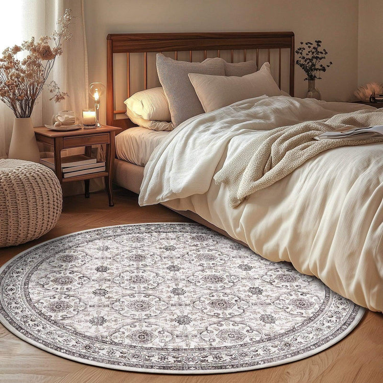 All Over Floral Pattern Vintage Persian Medallion Rug - Jinchan Home