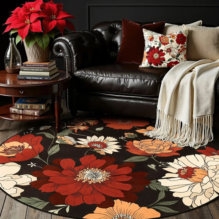 Vintage Floral Area Rug - Jinchan Home