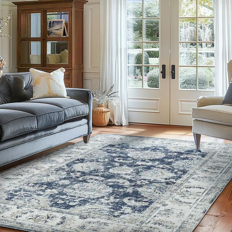 Vintage Medallion Floral Rug - Jinchan Home