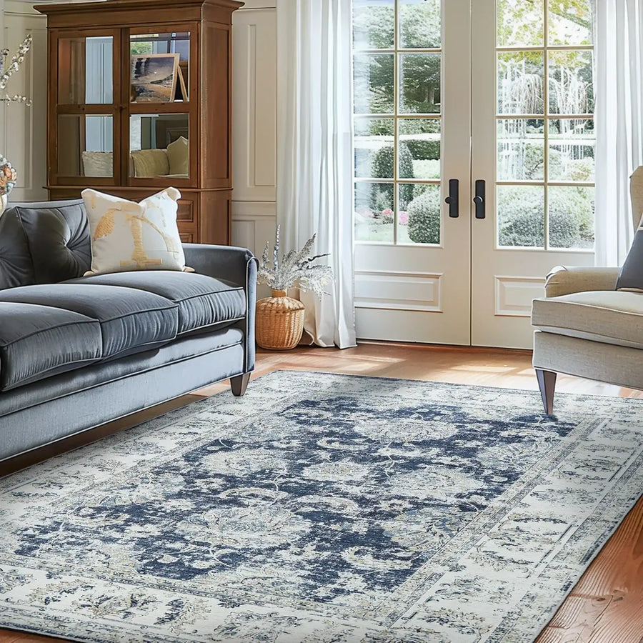 Vintage Medallion Floral Rug - Jinchan Home
