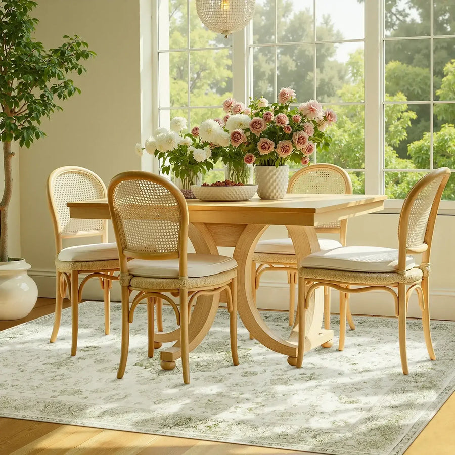 Soft Vintage Medallion Area Rug - Jinchan Home