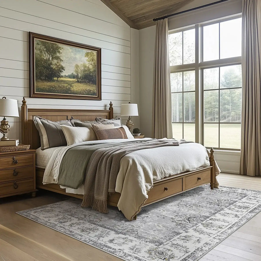 Vintage Medallion Floral Rug - Jinchan Home