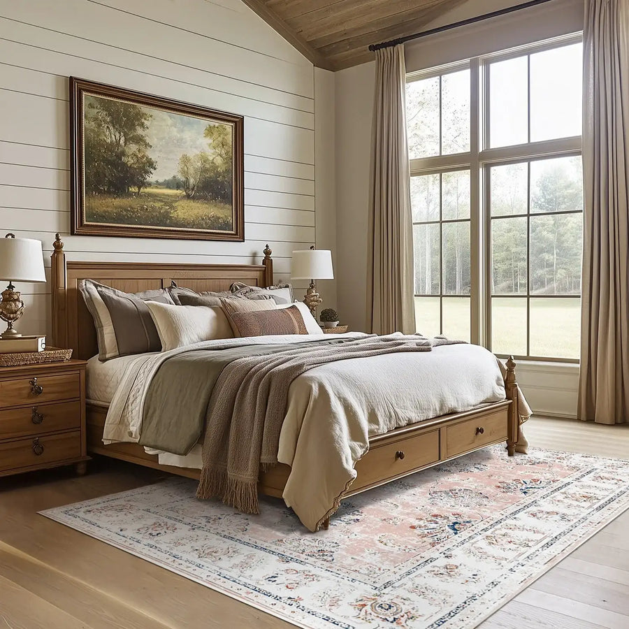 Vintage Medallion Floral Rug - Jinchan Home