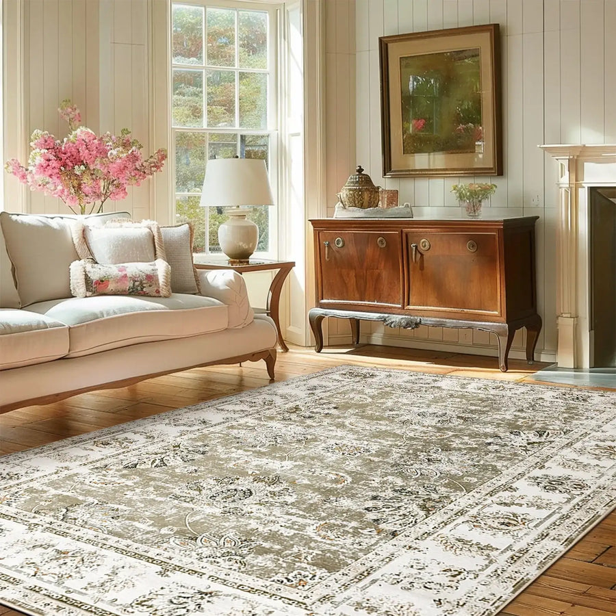 Vintage Medallion Floral Rug - Jinchan Home