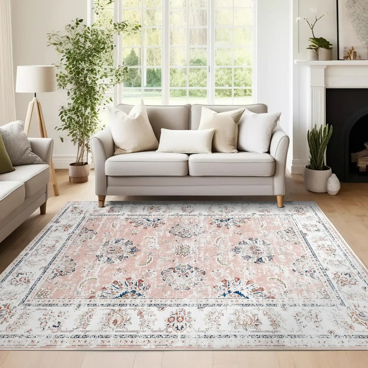 Vintage Medallion Floral Rug - Jinchan Home