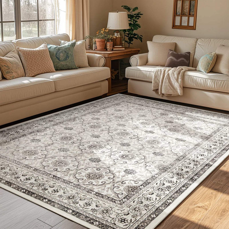 All Over Floral Pattern Vintage Persian Medallion Rug - Jinchan Home