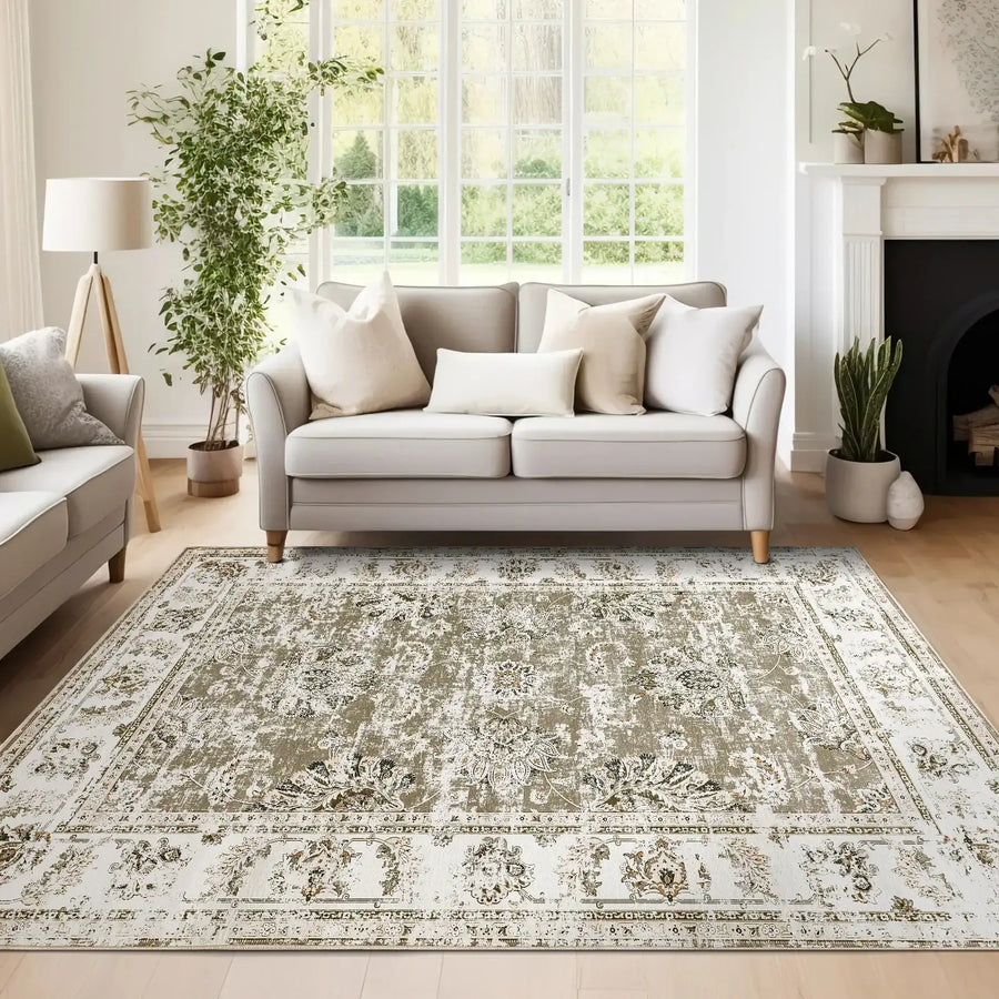 Vintage Medallion Floral Rug - Jinchan Home