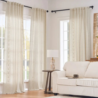 
                    
                      Lined Antique Ornate Vine Bloom Embroidery Curtains - Jinchan Home
                    
                  