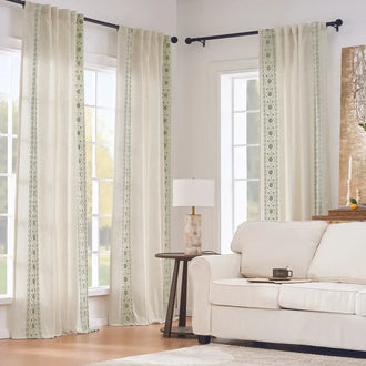 
                    
                      Lined Antique Ornate Vine Bloom Embroidery Curtains - Jinchan Home
                    
                  