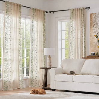 
                    
                      Hydrangea Embroidered Linen Curtains - Jinchan Home
                    
                  
