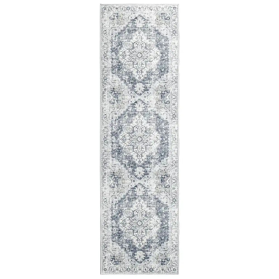 Mist-Toned Persian Bloom Rug - Jinchan Home