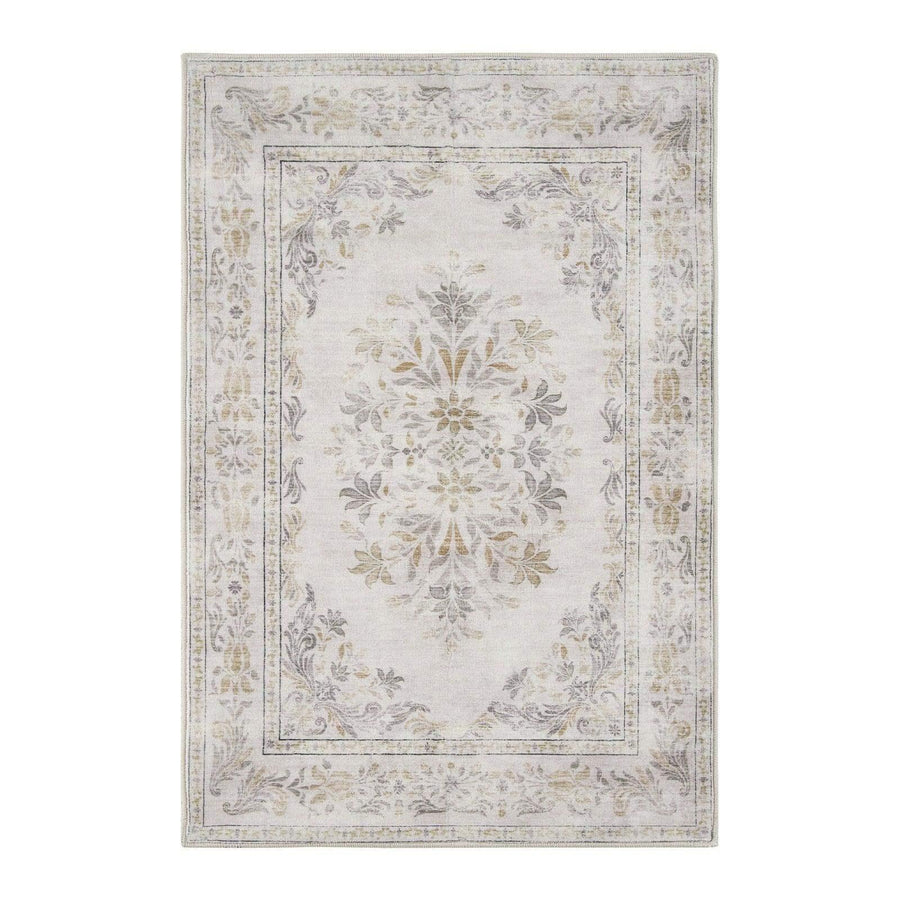 Soft Vintage Acanthus Floral Scrollwork Rug - Jinchan Home