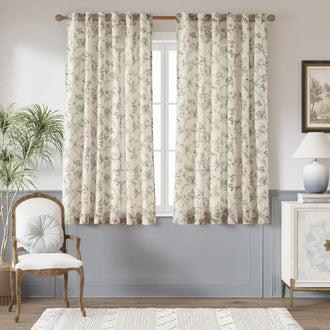 
                    
                      Modern Toile Floral & Insect Linen Curtains - Jinchan Home
                    
                  
