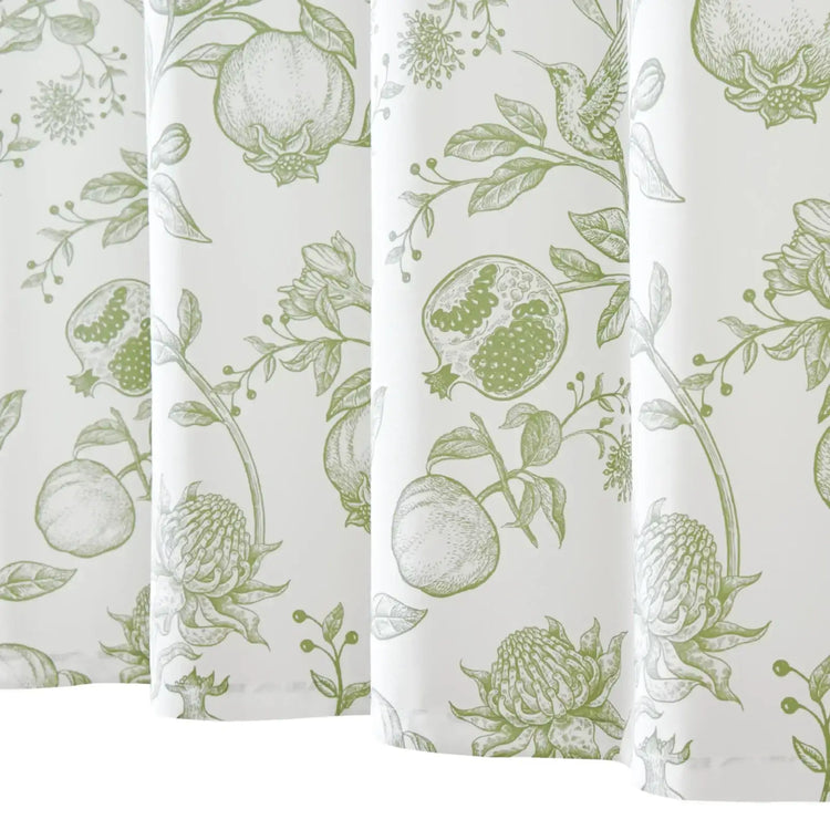 Vintage Pomegranate Floral Shower Curtain - Jinchan Home
