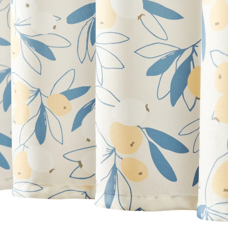 Loquat Branch & Fruit Pattern Shower Curtain - Jinchan Home