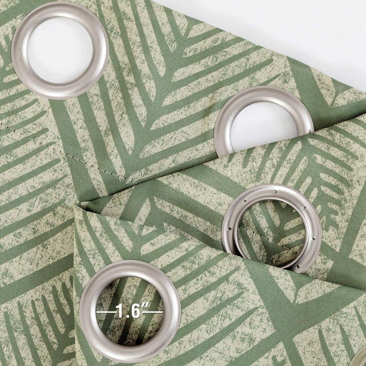 Geometric Leaf Pattern Curtains - Jinchan Home