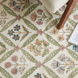 
                    
                      Vintage Floral Polypropylene Area Rug - Jinchan Home
                    
                  