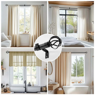 
                    
                      Modern Twist Finial Curtain Rod - Jinchan Home
                    
                  