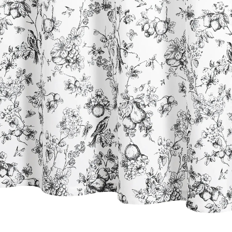 Hand-Drawn Floral Bird Shower Curtain - Jinchan Home