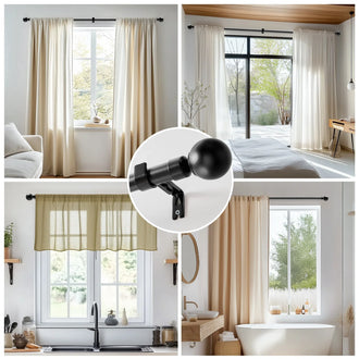 
                    
                      Classic Ball Finial Curtain Rod - Jinchan Home
                    
                  