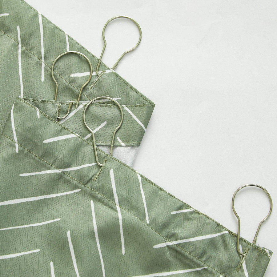 Solid Herringbone Waterproof Shower Curtain - Jinchan Home