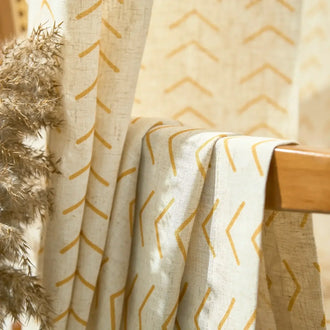 
                    
                      Herringbone Arrow Linen Curtains - Jinchan Home
                    
                  
