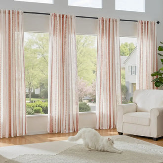 
                    
                      Cross Ripple Print Linen Blend 3-in-1 Curtains - Jinchan Home
                    
                  