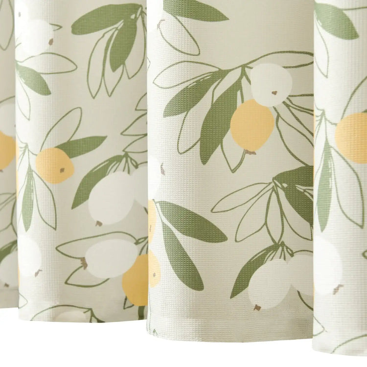 Loquat Branch & Fruit Pattern Shower Curtain - Jinchan Home