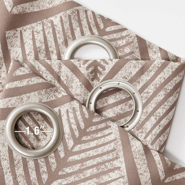 Geometric Leaf Pattern Curtains - Jinchan Home